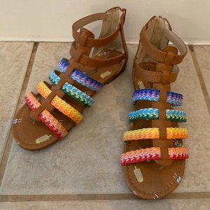Girls Rainbow Sandals